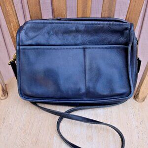 Old Coach Bag 9721 Leather Navy Blue Rare Vintage